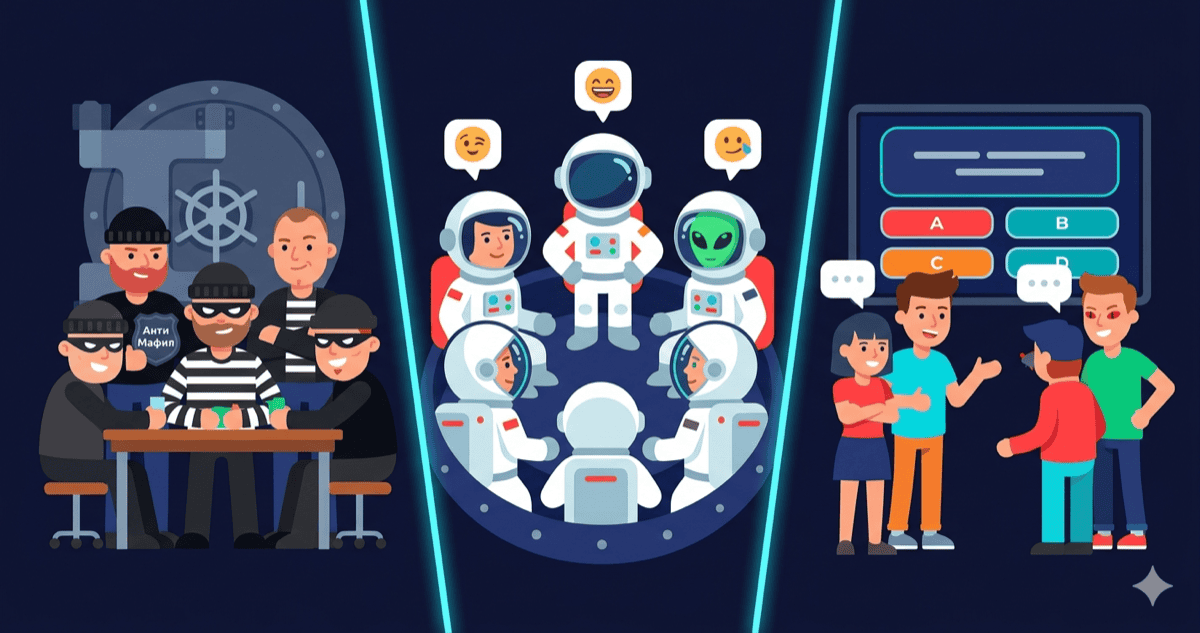 Мафия онлайн с друзьями: 3 формата без выбывания и без ведущего